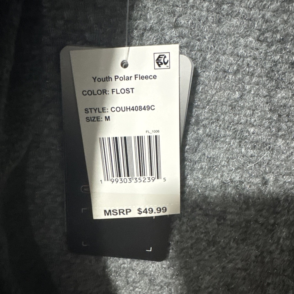 Colosseum Florida State Seminoles Youth Medium Gray Polar Fleece Hoodie FSU - Picture 7 of 9